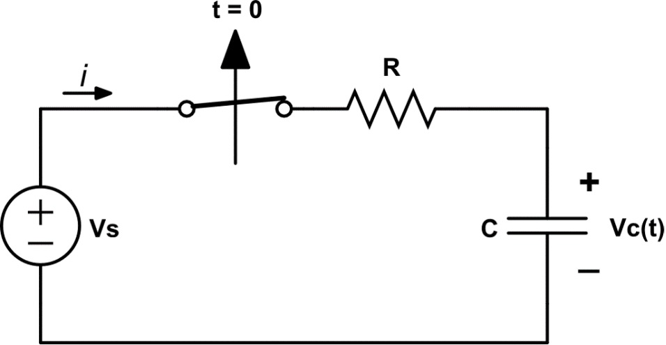 Figure 3: Discharging Capacitor Diagram 