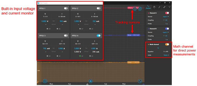 Figure 3: Moku Windows software measurement setup