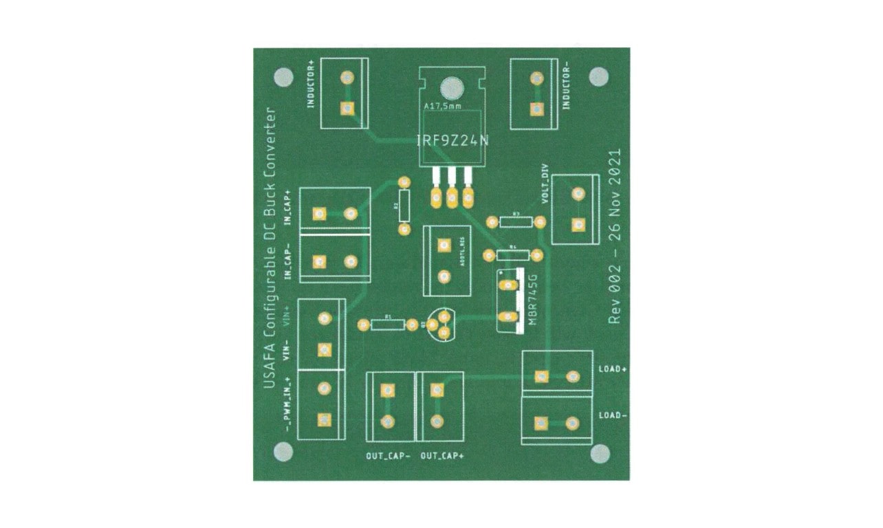 Figure 6: Configurable buck converter PCB