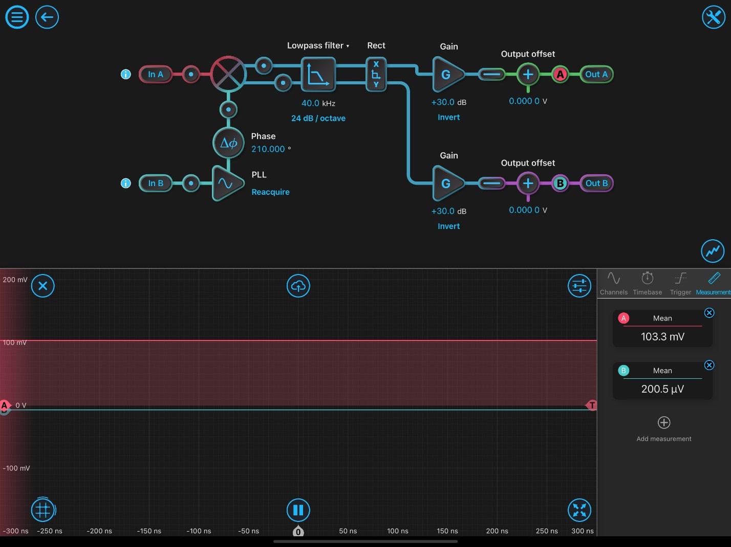 Lock-in Amplifier Configuration settings