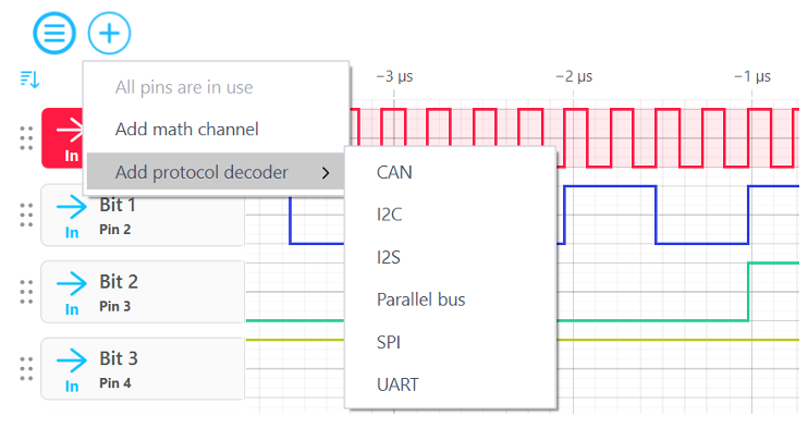 Figure 1: Setting up the protocol decoder 