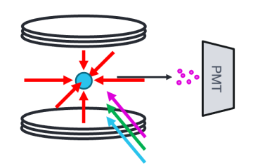 neutral atoms in a magneto-optical trap