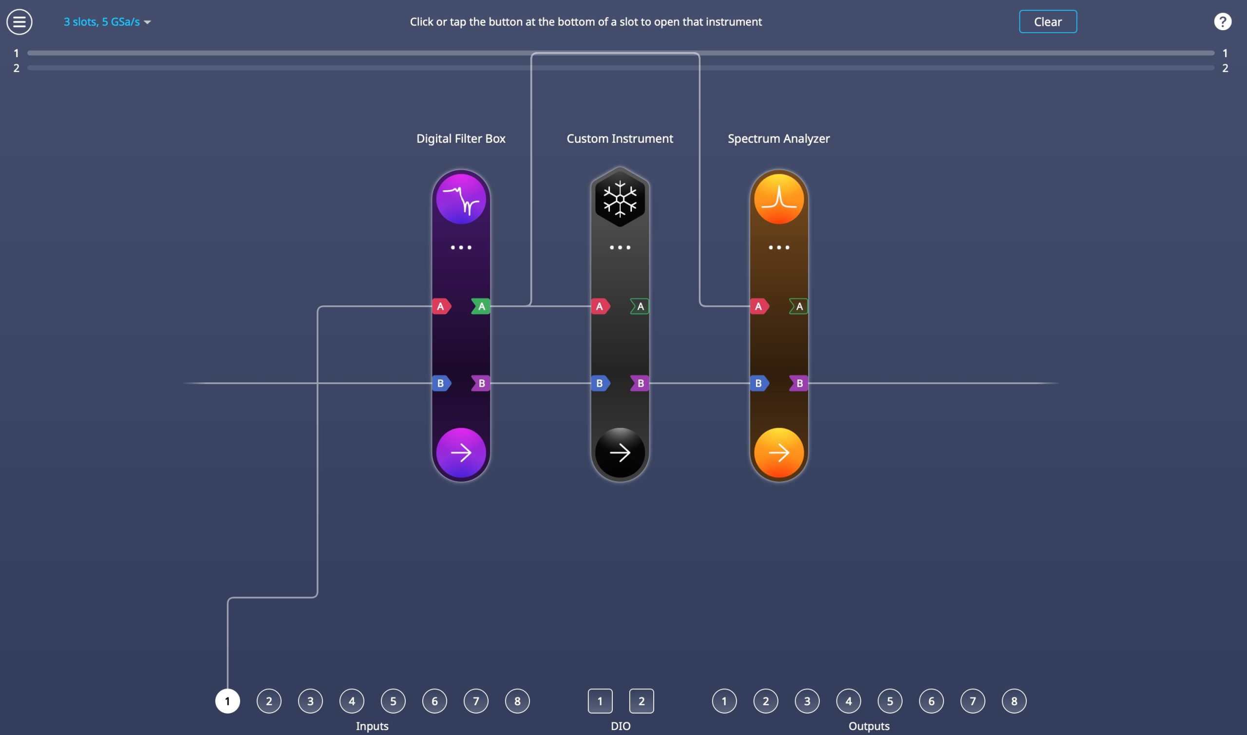 Moku:Delta — multi-instrument routing